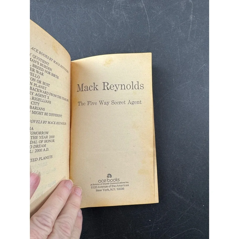 Mack Reynolds The Five Way‎ Secret Agent and Mercenary From Tomorrow Ace